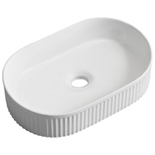 Cove 500mm Gloss White Ceramic Above Counter Basin
